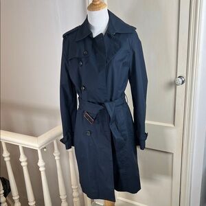 BROOKS BROTHERS • Women's Classic Navy Trench Coat